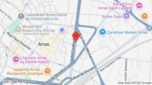 Apartments for rent i Arras - kort over placeringen
