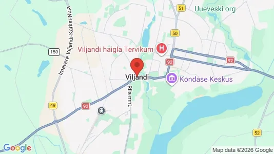 Apartments for rent i Viljandi - kort over placeringen