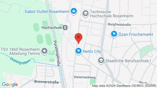 Apartments for rent i Rosenheim - kort over placeringen