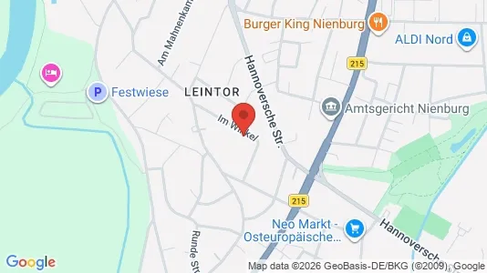 Apartments for rent i Nienburg/Weser - kort over placeringen