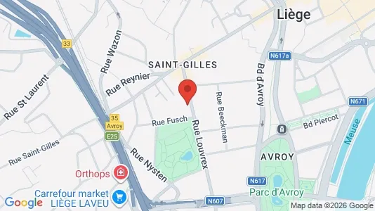 Apartments for rent i Luik - kort over placeringen