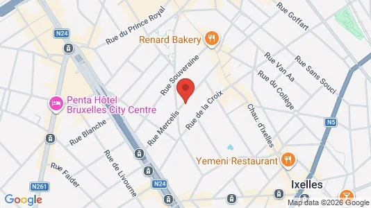 Apartments for rent i Brussels Elsene - kort over placeringen
