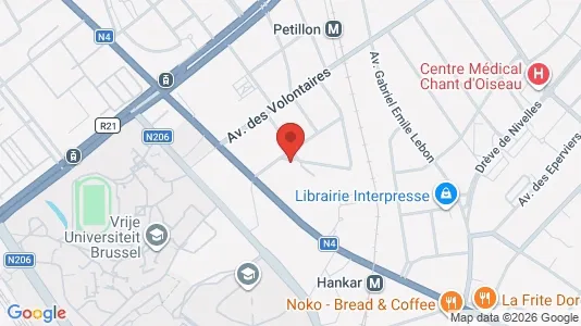 Apartments for rent i Brussels Oudergem - kort over placeringen