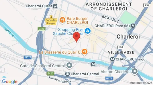 Apartments for rent i Charleroi - kort over placeringen