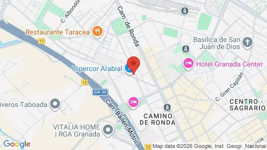 Apartments for rent i Granada - kort over placeringen