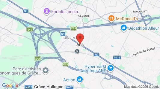 Houses for rent i Ans - kort over placeringen