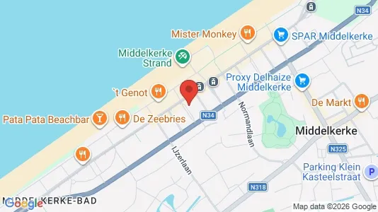 Apartments for rent i Middelkerke - kort over placeringen