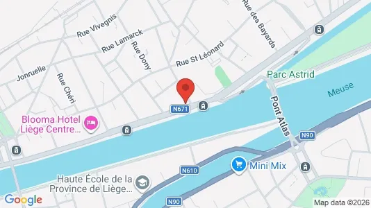 Apartments for rent i Luik - kort over placeringen