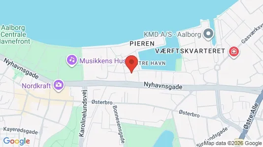Apartments for rent i Aalborg Center - kort over placeringen