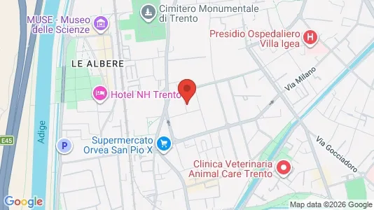 Rooms for rent i Trento - kort over placeringen