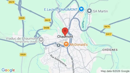 Houses for rent i Chaumont - kort over placeringen