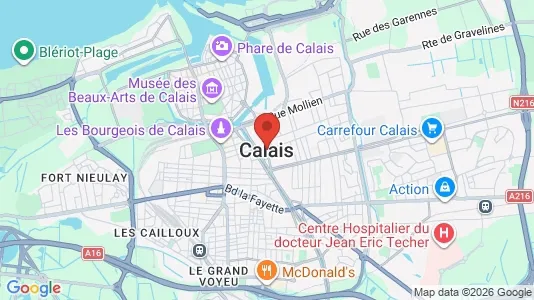 Apartments for rent i Calais - kort over placeringen