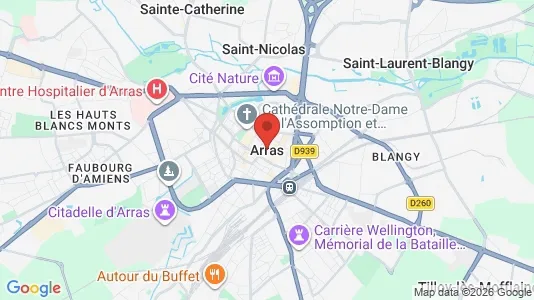 Apartments for rent i Arras - kort over placeringen