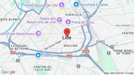 Houses for rent i Lille - kort over placeringen