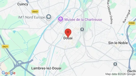 Houses for rent i Douai - kort over placeringen
