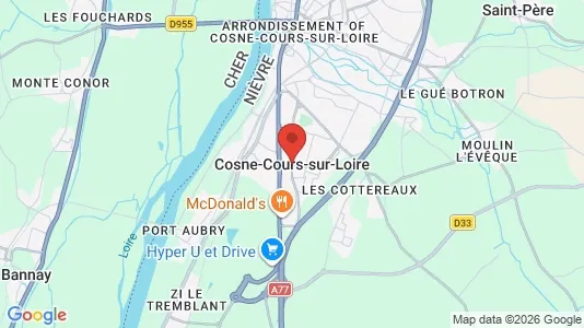 Houses for rent i Cosne-Cours-sur-Loire - kort over placeringen