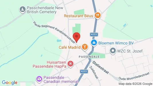 Apartments for rent i Zonnebeke - kort over placeringen