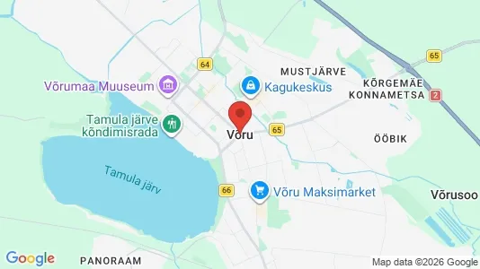 Apartments for rent i Võru - kort over placeringen