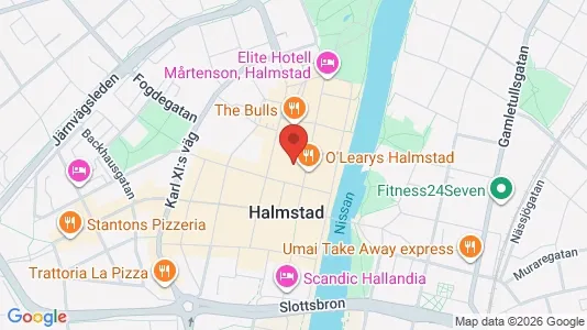 Apartments for rent i Halmstad - kort over placeringen