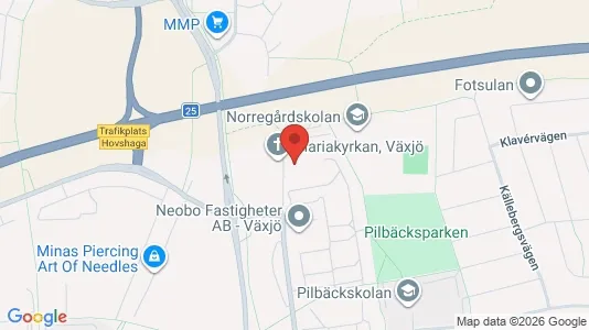 Apartments for rent i Växjö - kort over placeringen