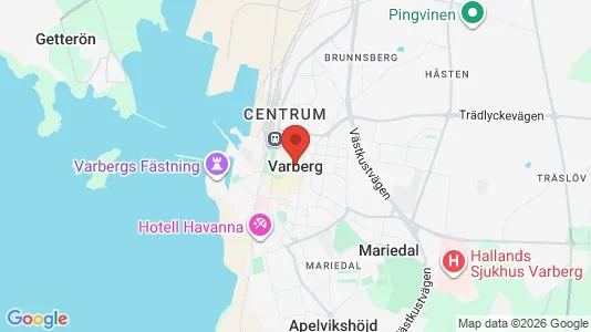 Rooms for rent i Varberg - kort over placeringen