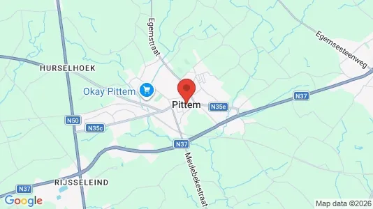Apartments for rent i Pittem - kort over placeringen