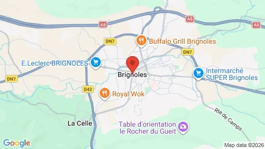 Houses for rent i Brignoles - kort over placeringen
