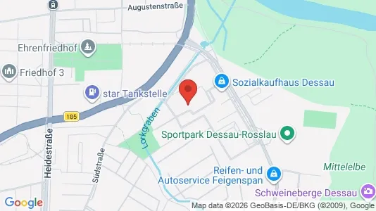 Apartments for rent i Dessau-Roßlau - kort over placeringen