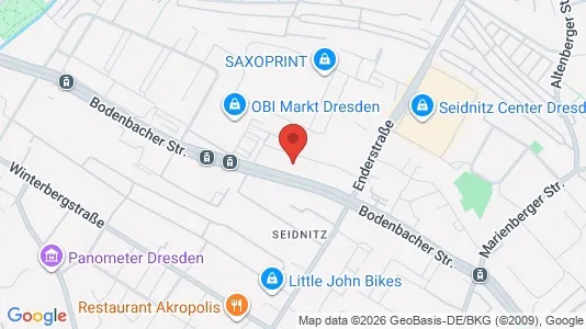 Apartments for rent i Dresden - kort over placeringen