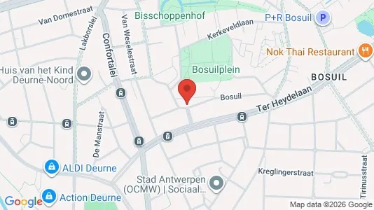 Apartments for rent i Antwerp Deurne - kort over placeringen