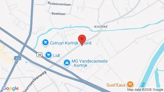 Apartments for rent i Kuurne - kort over placeringen