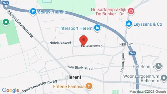 Apartments for rent i Herent - kort over placeringen