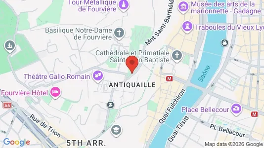 Apartments for rent i Lyon - kort over placeringen