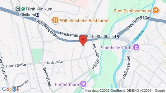 Apartments for rent i Fürth - kort over placeringen