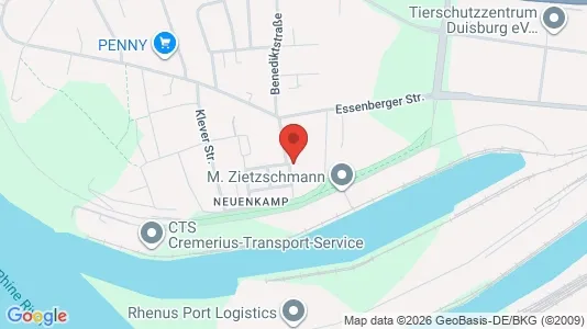 Apartments for rent i Duisburg - kort over placeringen