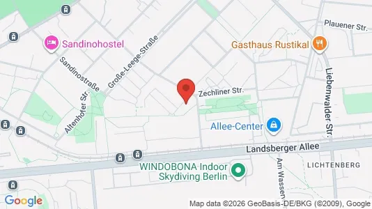 Apartments for rent i Berlin Lichtenberg - kort over placeringen