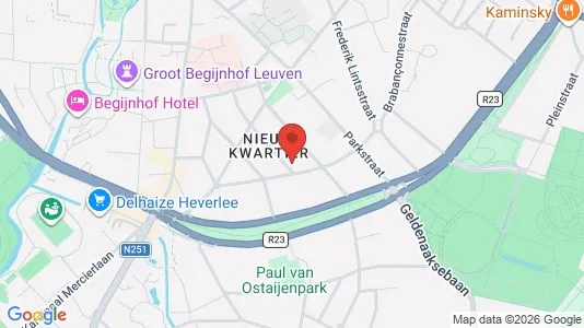 Apartments for rent i Leuven - kort over placeringen