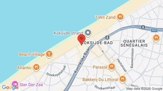 Apartments for rent i Koksijde - kort over placeringen