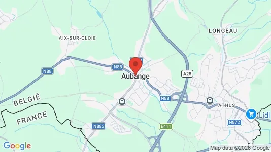 Apartments for rent i Aubange - kort over placeringen