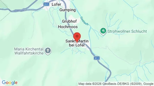 Apartments for rent i Sankt Martin bei Lofer - kort over placeringen
