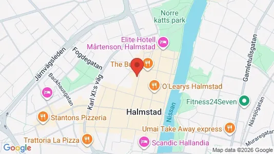 Apartments for rent i Halmstad - kort over placeringen