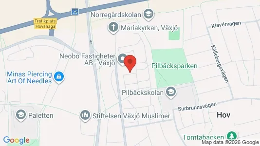 Apartments for rent i Växjö - kort over placeringen