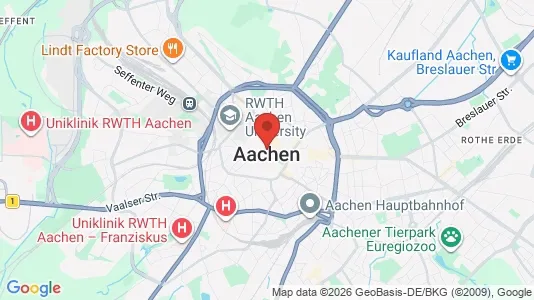 Apartments for rent i Aachen - kort over placeringen