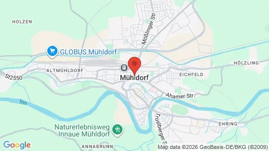 Apartments for rent i Mühldorf - kort over placeringen