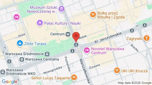 Rooms for rent i Warszawa Śródmieście - kort over placeringen