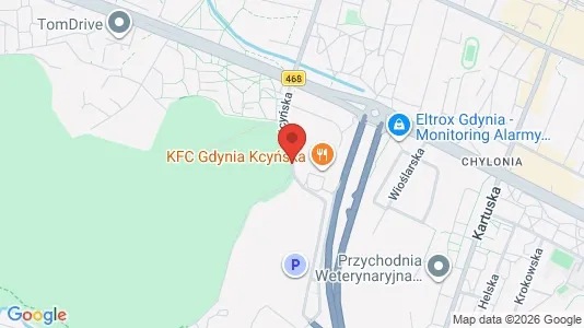 Rooms for rent i Gdynia - kort over placeringen