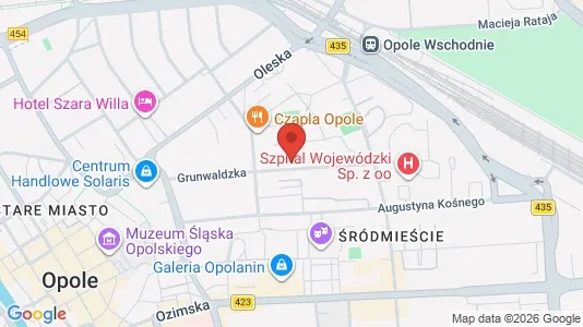 Rooms for rent i Opole - kort over placeringen