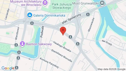 Rooms for rent i Wrocław - kort over placeringen