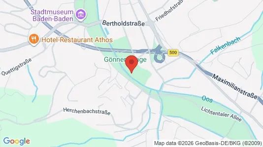 Apartments for rent i Baden-Baden - kort over placeringen