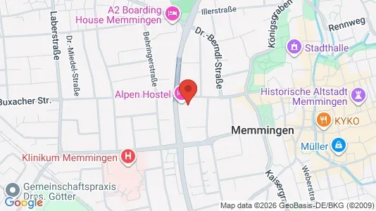 Apartments for rent i Memmingen - kort over placeringen